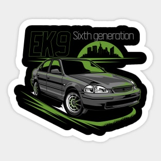 Civic EK 9 Grey Sticker